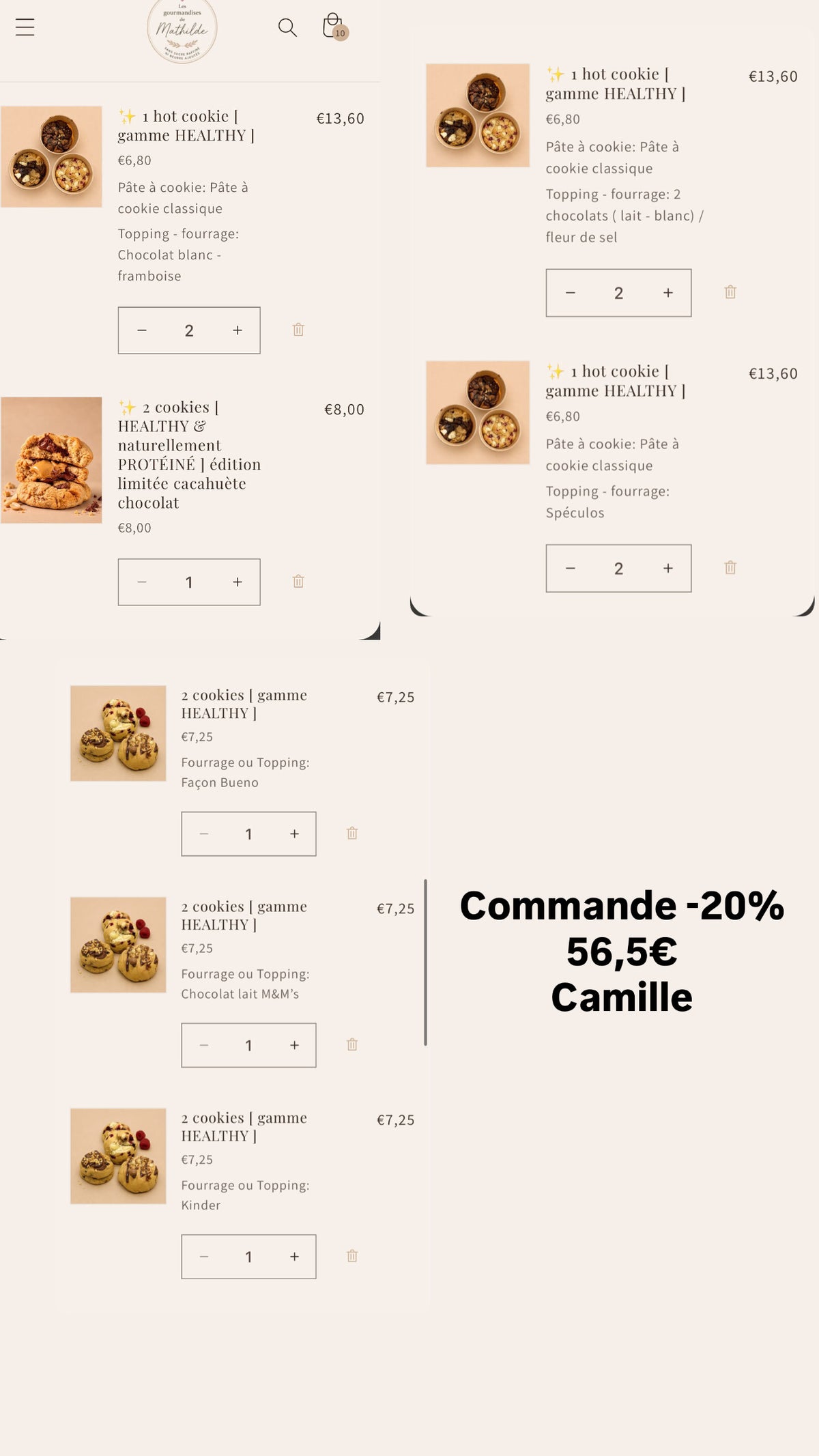 Commande Camille -20%